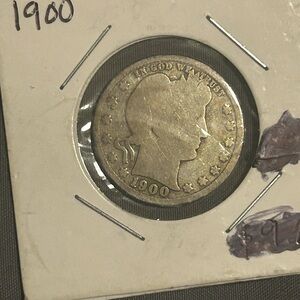 1900 P Barber Quarter Dollar 90% Silver